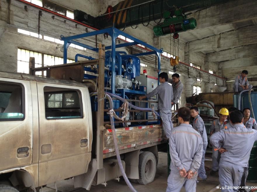 双级真空滤油机装车现场
