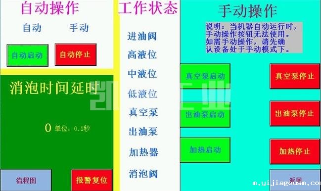 滤油机操作面板