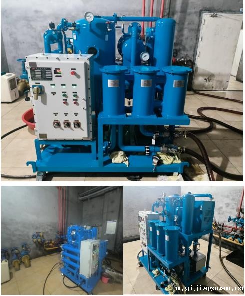 湖北潘口水电站透平油真空滤油机在线净化